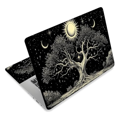 Laptop Skin Sticker Decal for 12 13 13.3 14 15 15.6 in, Universal Vinyl Waterresistant Protector Cover for Notebook PC Netbook, Computer Decor for Women Girls Mystical Tree Art - color: Mystical Tree Art