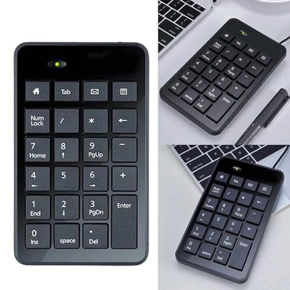 USB Numeric Keypad Keyboard 23 Number Keypad Corded Pad for Laptop PC Computer Notebook Big Print Letter USB Pad