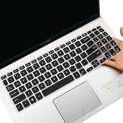 ImComor Keyboard Cover For Asus VivoBook F512DA F512FA F512JA X512FA X512DA X515JA S512 S530UA S530FA 15.6 Inch Laptop Accessories, Black