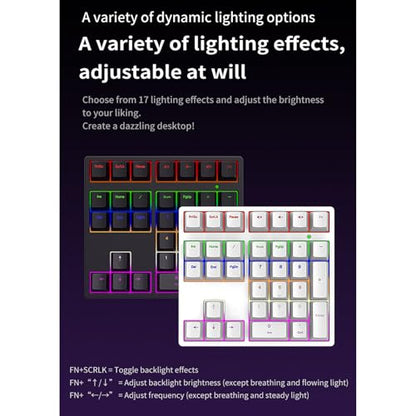 XUMIUZIY Number Pad, Mechanical Numeric Keypad with RGB Backlit, Hotswap Blue Switches, PBT Keycaps, 34 Keys USB Wired Numpad for Laptop, Computer, PC (White) - color: White