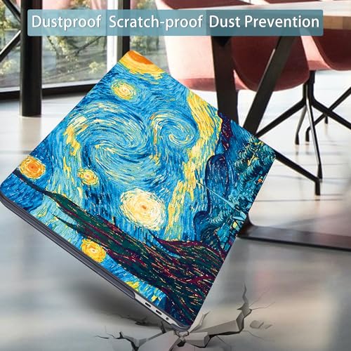 Mektron for MacBook Pro 16 inch Case A2141, 2020 2019 Pro 16-inch Touch Bar & Touch ID Starry Sky Matte Hard Shell Cover Keyboard Skin Screen Protector - color: Starry Sky