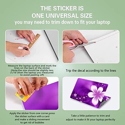 Purple Flowers 11.6 13 13.3 14 15 15.6 inches Netbook Laptop Skin Sticker Reusable Protector Cover for Laptop Notebook FY-NEK-13 - color: FY-NEK-13