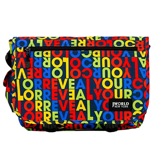 J World New York Terry Messenger Bag for Women Girls School Kids - color: Ryc