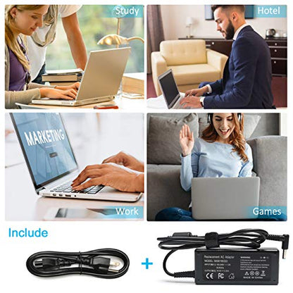 SOLICE 45W AC Adapter Compatible for HP 17 inch Laptop 17-AK 17-AR 17-BS 17-by 17-CA 17-CN 17-CP 17-CN 17-GXXX 17-pxxx 17-yxxx 17-x0xxx 17-x1xxx Laptop Power Supply Cord 19.5V 2.31A