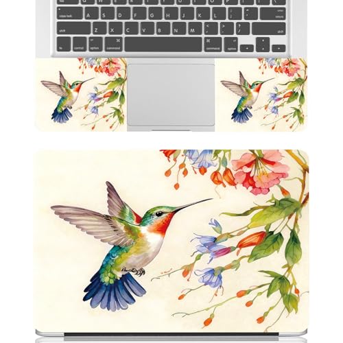 Universal Laptop Skin Sticker Decal for 11.6”12" 13" 13.3" 14" 15" 15.4" 15.6" Reusable Waterproof Scratch-Scratch Resistant Protective Vinyl Laptop Notebook Skin Stickers - Hummingbird Flower - color: Hummingbird Flower