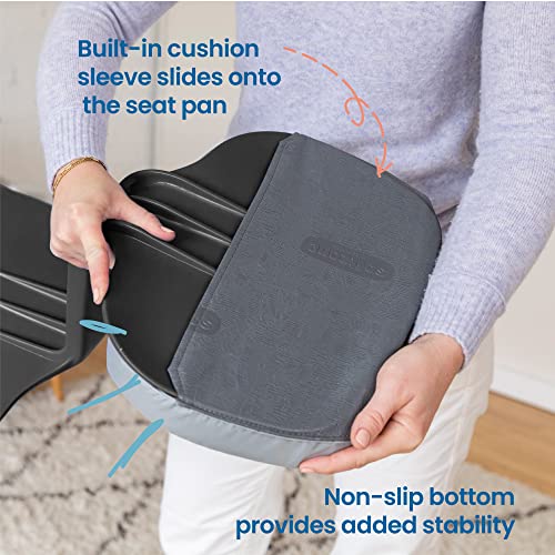 ECR4Kids The Surf Portable Lap Desk with Cushion, Flexible Seating, Black - color: Black
