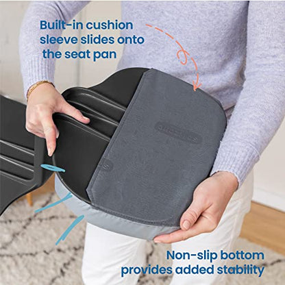 ECR4Kids The Surf Portable Lap Desk with Cushion, Flexible Seating, Black - color: Black