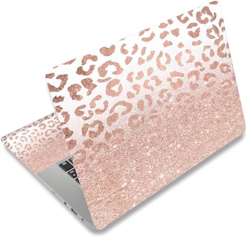 DINKY Laptop Skin Sticker Decal, 16" 16.5” 17” 17.3 inch Laptop Universal Reusable Vinyl Skin Stickers Art Cover Decal Notebook PC Personalized Protector (Light Pink) - color: Leopard Print
