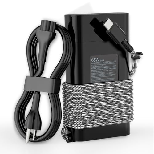 New Slim 65W USB Type C Laptop Charger Compatible with HP, Spectre X360 Envy X360 Elite x2 Elitebook Pavilion Chromebook ProBook Omnibook TPN-LA12 Fast Charging Computer Power AC Adapter (TPN-LA22) - color: TPN-LA22