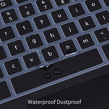 Keyboard Cover for Dell Chromebook 11 3100 3110 C3181 P22T / Dell Chromebook 11 3120 3180 3181 3189 5190 11.6" / Dell Chromebook 13 3380 13.3" Chromebook Keyboard Skin, Black - color: Black