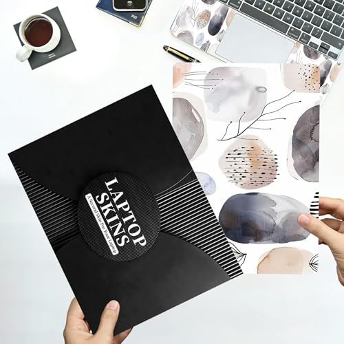 Universal Laptop Skin Sticker with 2 Wrist Pad Decals, 3-Piece Removable Vinyl Laptop Cover, Abstract Art Waterproof Anti-Scratch, Easy-Trim Fit for 13.3" 14" 15.6" Laptops - color: Abstract Art