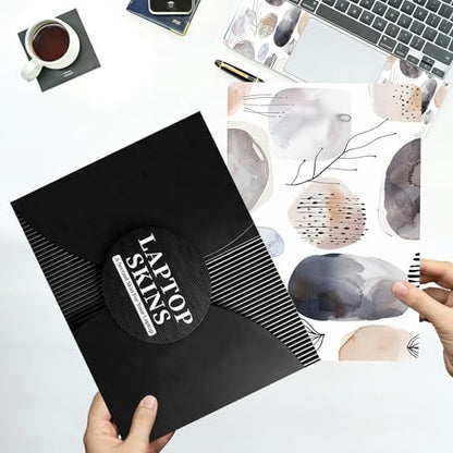 Universal Laptop Skin Sticker with 2 Wrist Pad Decals, 3-Piece Removable Vinyl Laptop Cover, Abstract Art Waterproof Anti-Scratch, Easy-Trim Fit for 13.3" 14" 15.6" Laptops - color: Abstract Art
