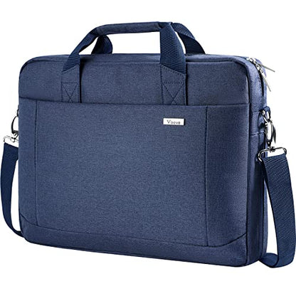 Voova 15.6-15 Inch Laptop Bag, Computer Bag, MacBook Bag, Blue | Expandable splash-proof laptop messenger bag with removable strap; fits notebooks, MacBook, HP, Dell, Lenovo and Asus - color: Blue, size: 14-15.6 Inch