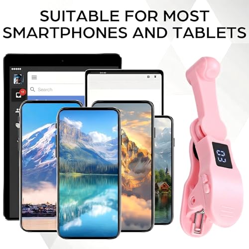 Sabary 1 Sets Auto Clicker for Smart Phone, Fast Screen Tapping Device Auto Tapper Continuous Click Simulation Finger for Game, Live Likes, Flash Deal, Reward Task, Plug and Play (Pink) - color: Pink