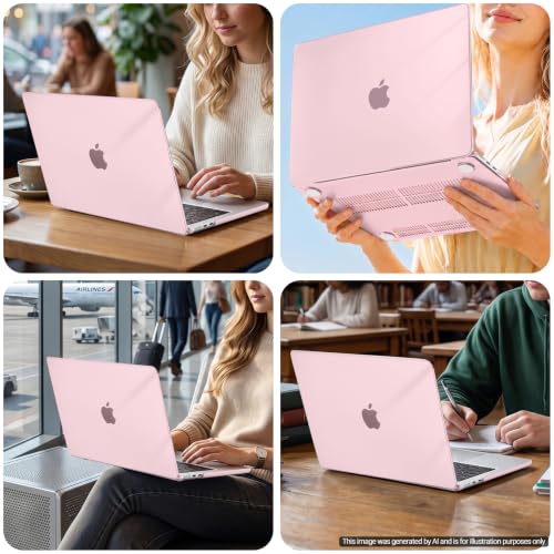 MOSISO Compatible with MacBook Air 15 inch Case M5 M4 M3 M2 2026 2025-2023 | Model A3448 A3241 A3114 A2941, Scratch-Resistant Ultra-Thin Protective Hard Shell Case Cover, Rose Pink - color: Rose Pink