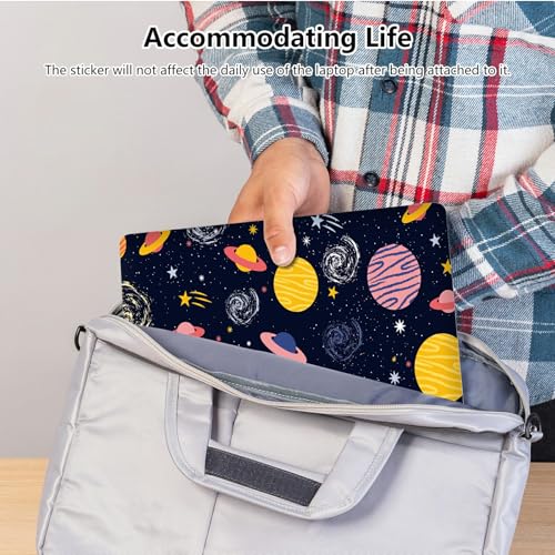 Universal Laptop Skin Sticker with 2 Wrist Pad Skins, Waterproof Scratch Resistant Vinyl Laptop Cover Decal, Cut to Fit for 11–15.6 Inch MacBook HP Dell Lenovo, Cosmic Planet - color: Cosmic Planet