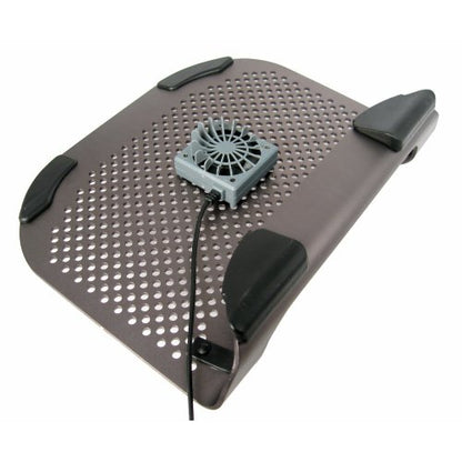 Cables Unlimted FANNBCOOL3 MiniFit Slate Grey Metal Netbook Cooler with Fan