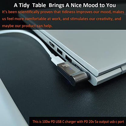 Female USB C to Smart Blue Tip Adapter for HP Laptop Charger 65W 45W 90W Power Adapter for Pavilion X360 11 13 15 Zbook 14u G4 G5 X360 EliteBook 840 850 ProBook 430 450 (Metal case usb c to 4.5mm)