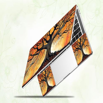 Laptop Skin Sticker Decal, Universal Reusable Vinyl Laptop Cover for 12" 13" 13.3" 14" 15" 15.4" 15.6" Notebook PC, Waterproof Scratch-Resistant with 2 Wrist Pads, Easy to Apply & Remove,Art Trees - color: Art Trees
