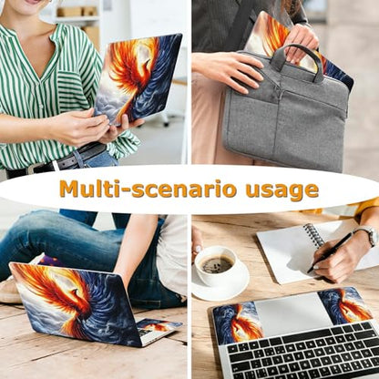 Universal Laptop Skin Sticker with 2 Wrist Pad Decals, 3-Piece Removable Vinyl Laptop Cover, Supernatural Bird Waterproof Anti-Scratch, Easy-Trim Fit for 13.3" 14" 15.6" Laptops - color: Supernatural Bird