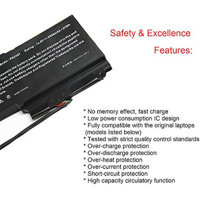 PA5107 Laptop Battery for Toshiba Satellite P55 P55t S55 S55t Series P55-A5200 P55-A5312 P55T-A5116 P55T-A5118 P55T-A5202 S55-A5167 S55-A5275 S55-A5279 S55-A5294 S55-A5295 S55T-A5337 S55T-A5389 - size: 10.7*4.59*0.24inch PA5107