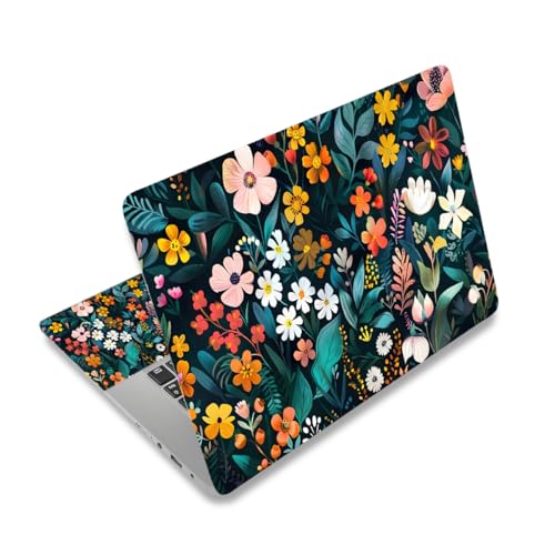 12.1 13 13.3 14 15.4 15.6 in Laptop Sticker Skin Decal, Netbook Skins Decals for Notebook PC, Universal Vinyl Laptop Cover Decor Sticker, Waterproof Art Aesthetic Protector I Blooming Floral - color: Blooming Floral