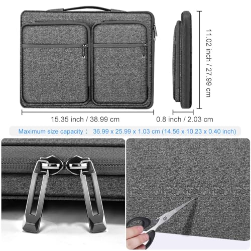 360 Protective Laptop Case 15" 15.6" 16" Sleeve, Water-Resistant Handbag with Straps Compatible with 16" MacBook Neo, MacBook Pro Air 16"/15", XPS 16" and Most 15" 15.6" 16" Notebooks,G01Y01 - color: G01y01, size: 15"-16"