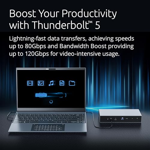 Kensington SD5000T5 Thunderbolt 5 Docking Station (K35201NA) Silver | Dual 6K at 60Hz displays, 140W power delivery, compatible with MacBook M1-M5 and Windows Thunderbolt 5 laptops