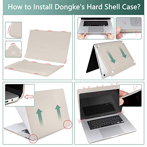 for MacBook Pro 13 inch Case 2023 2022 2021 2020 Release Model: A2338 M2/M1 A2289 A2251 with Touch Bar & Touch ID, Cream Matte Plastic Hard Shell Case & Keyboard Cover, Stone - color: Stone