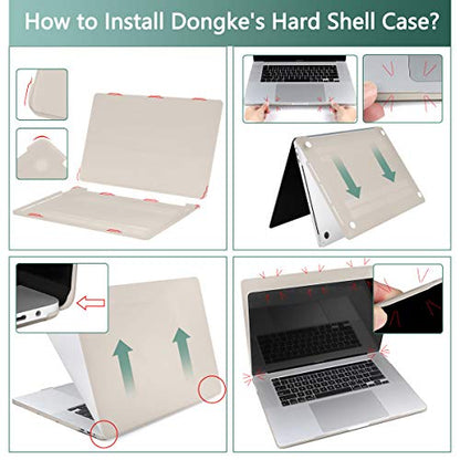 for MacBook Pro 13 inch Case 2023 2022 2021 2020 Release Model: A2338 M2/M1 A2289 A2251 with Touch Bar & Touch ID, Cream Matte Plastic Hard Shell Case & Keyboard Cover, Stone - color: Stone