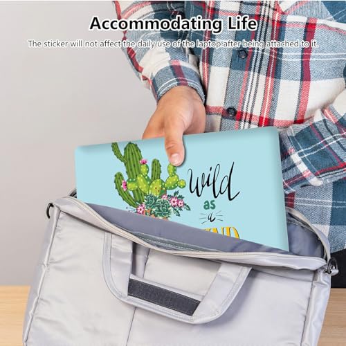 Universal Laptop Skin Sticker with 2 Wrist Pad Skins, Waterproof Scratch Resistant Vinyl Laptop Cover Decal, Cut to Fit for 11–15.6 Inch MacBook HP Dell Lenovo, Cactus Boots - color: Cactus Boots