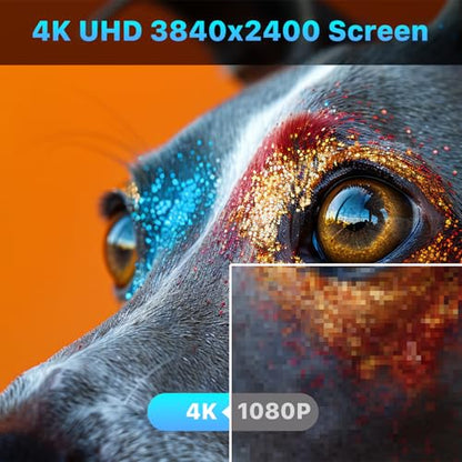Upperizon Portable Monitor 14 inch 4K 3840X2400 100000:1 100% DCI-P3 OLED HDMI USB-C Travel Monitor for Laptop MacBook PC Surface PS5 Xbox, External Display with Kickstand & Speakers, VESA Compatible - size: 14 inch