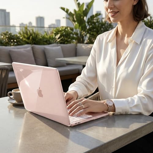 Batianda CrystalAir Case for MacBook Neo 13 Inch 2026, Crystal Blush | 4-in-1 Bundle Ultra Clear Slim Hard Shell, Lightweight Everyday Protection for MacBook Neo 13 Inch 2026 Model A3404 - color: Crystal Blush