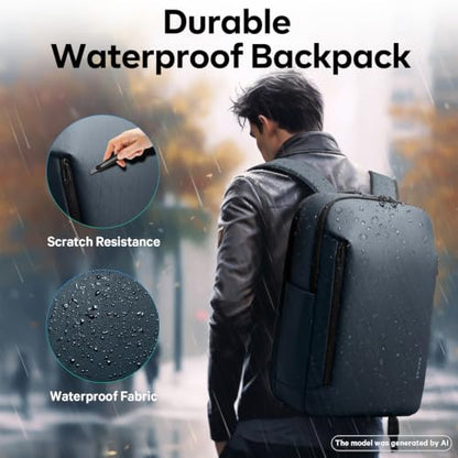 BANGE Business Smart Backpack for Men and Women，can holds 15.6 Inches Laptop Backpack, Waterproof Commute Work Travel Backpack, Flight Carry-On (blue) - color: Blue