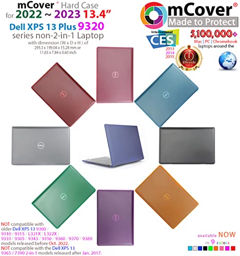 mCover Case ONLY Compatible for 2022~2023 13.4" Dell XPS 13 Plus 9320 non-2-in-1 Series Traditional Notebook Computers(NOT Fitting Other Dell Models) - Red - color: Red