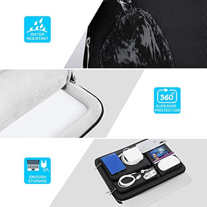 Lacdo 360° Protective Laptop Sleeve Case for 13 inch New MacBook Air M5 A3449 (2026), M4 A3240 2025, M3 A3113, M2 A2681, M1 A2337 | 13 inch New MacBook Neo A18 Pro A3404 (2026) Computer Bag, Black - color: Black, size: New MacBook Air/Neo/Pro 13 Inch