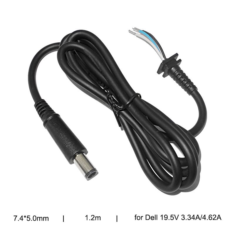 7.4 x 5.0mm Laptop Power Supply, DC Repair Power Cord, for Dell and Hp | Power adapter output cable interface, compatible with Dell and Hp power adapter plug size: 7.4mm * 5.0mm - size: Dell/HP 7.4-5.0mm (with pin)