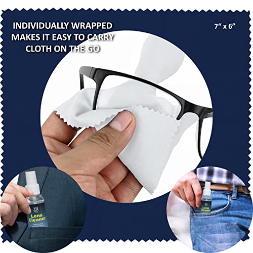 Lens Cleaner Spray 2 Eyeglass Cleaner Bottles, with 4 Microfiber Cloths Kit Ammonia and Streak Free Safe for Eyewear and Electronics - size: 5 Piece Set