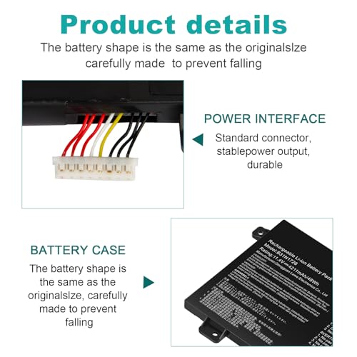 Futurebatt B31N1726 Battery Replacement for Asus FX80 FX86 TUF FX504 FX504G FX504GD FX504GE FX504GM FX505 FX505DT FX505DV FX505DU A15 FA506IU A17 FA706II B31BNEH B31BN91 Serie - size: B31N1726