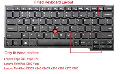 Ultra Thin Clear Keyboard Protective Skin Cover Compatible for Lenovo Yoga 260, Yoga 370 & ThinkPad X380 Yoga Laptop & ThinkPad X230S X240 X240S X250 X260 X270 X280 Laptop (not fit Other Models) - color: Compatible for ThinkPad X230S X240