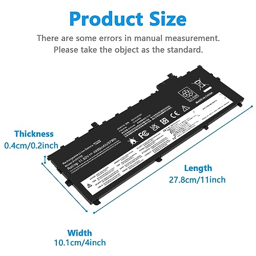 TREE.NB 01AV430 Laptop Battery Replacement Compatible with Lenovo ThinkPad X1 Carbon 5th Gen 2017 6th Gen 2018 Series SB10K97587 01AV431 SB10K97588 01AV494 SB10K97586 - size: ‎01AV430