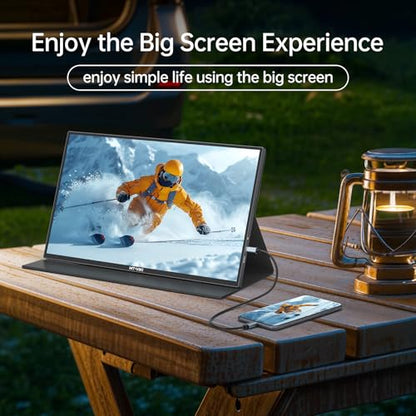MT-VIKI 18.5 inch Portable Monitor 1080P@100Hz 72% NTSC, Large Portable Screen Stand, FHD IPS Screen HDR Gaming Display, Travel Second Monitor for Mac PC Xbox PS4/5 - size: 18.5"