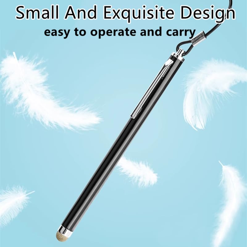 Pen for Touch Screens, Tablet Touch Pen with Chain Capacitive Touch Screen Pen Black High Sensitivity for Mobile Phone Tablet Laptop