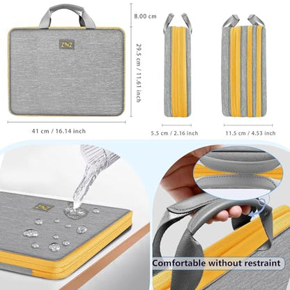 ZINZ Expandable Laptop Case 15.6 Inch Sleeve, Protective Carrying Case Compatible with MacBook Neo 16", MacBook Pro 16"/15.4", Dell XPS 16" and Most 15" 15.6" 16" Notebook，G01YL01 - color: G01yl01, size: 15-16"