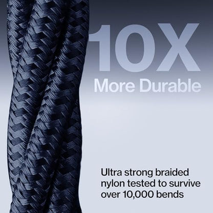 Statik MagStack Pro USB C to USB C Coiling Magnetic Charging Cable,100W | Nylon Braided Tangle-Free Design, Magnetic Coiling, Data Transfer, Compatible with iPhone & Android, 3FT Navy, 5 Pack - color: Navy, size: 3ft (5 Pack), style: USB-C to USB-C