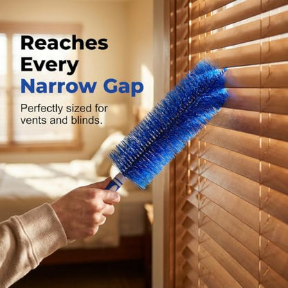 Fan Cleaning Brush, 2026 New Bendable Microfiber Head Dusting Brushes, Reusable Fan Cleaner Brush Dust Remover for Electric Fans, Air Conditioning, Car Vents and Blind，Blue：48cm - color: Blue, size: 48cm