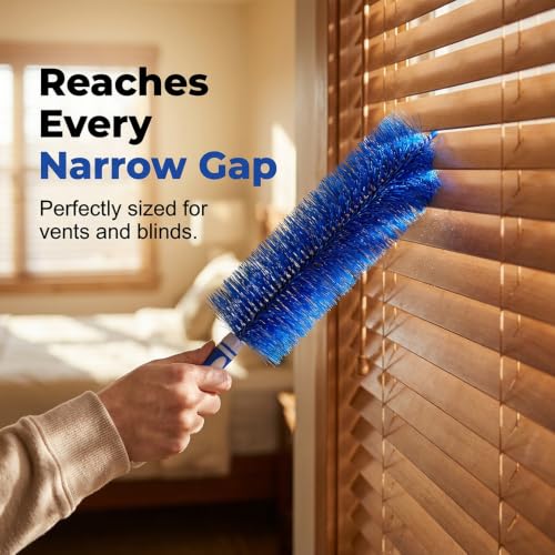 Fan Cleaning Brush, 2026 New Bendable Microfiber Head Dusting Brushes, Reusable Fan Cleaner Brush Dust Remover for Electric Fans, Air Conditioning, Car Vents and Blind，Grey：48cm - color: Gray, size: 48cm