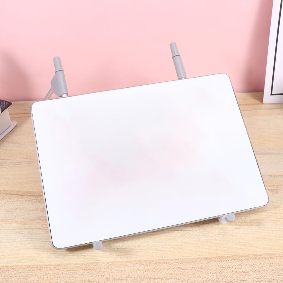 STOBOK Foldable Aluminum Laptop Stand Adjustable Ergonomic Riser for Desk Portable Notebook Holder for Home and Travel Lightweight and Compact Design