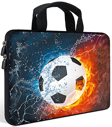 AMARY14 15 15.4 15.6 inch Laptop Handle Bag Computer Protect Case Pouch Holder Notebook Sleeve Neoprene Cover (Soccer) - color: Soccer
