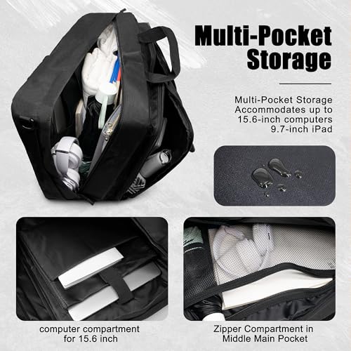 3-in-1 Laptop Briefcase for Men, 15.6 Inch Convertible Work Bag